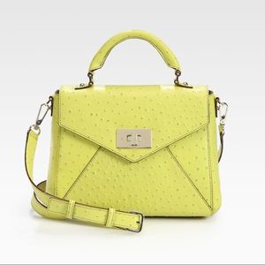 Kate spade lemon lime color ostrich bag
